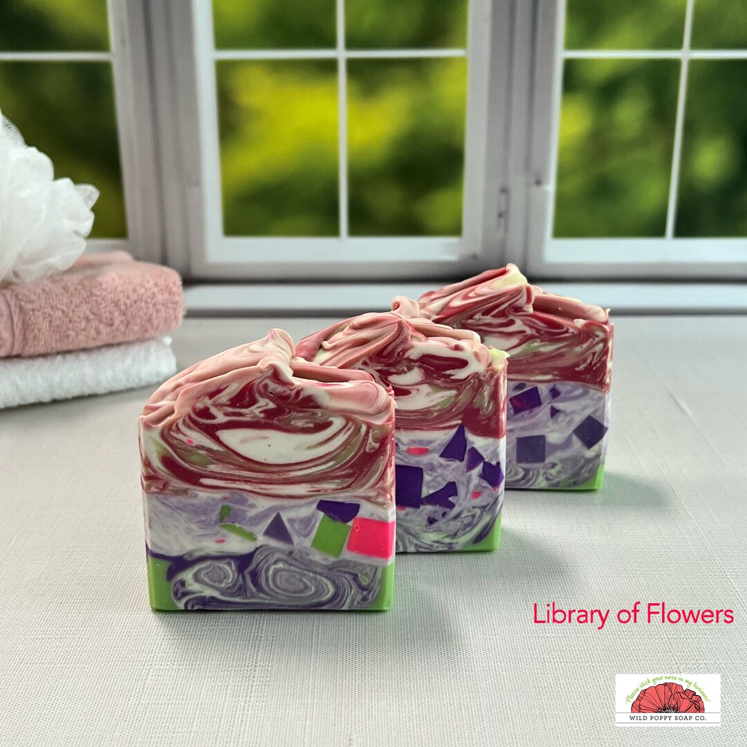 Library of Flowers Soap / Artisan Soap / Handmade Soap / Soap Etsy