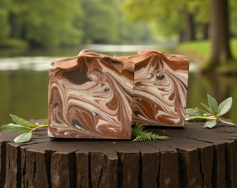 Artisan Sandalwood Soap: Handmade Cold Process Soap, Creamy Lather