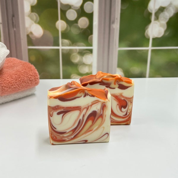 Pomegranate & Ginger Soap/ Artisan Soap / Handmade Soap / Soap / Cold Process Soap