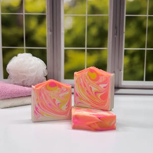 Strawberry Peach Pineapple Soap: Artisan Handcrafted Bar Soap