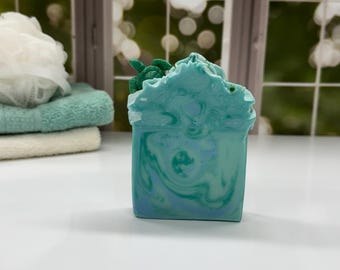 Surf's Up Handmade Soap | Ocean Breeze Soap | Beach Inspired Artisan Soap | Fresh Coastal Scent | Sea Turtle Soap | Gift for Beach Lovers