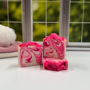 Strawberries and Cream Soap/ Artisan Soap / Handmade Soap / Soap / Cold Process Soap