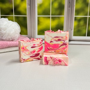 Cherry Lemonade Soap / Artisan Soap / Handmade Soap / Soap / Cold Process Soap