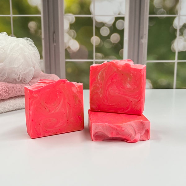 Pink Grapefruit Soap/ Artisan Soap / Handmade Soap / Soap / Cold Process Soap