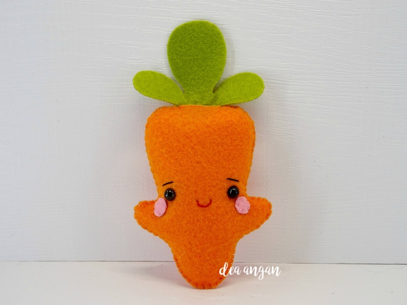 PDF Pattern: Kawaii Felt Vegetables Set. Play Food. Felt Food. Plushies Kawaii. Plushies Pattern. Felt Patterns Instant Download. image 3