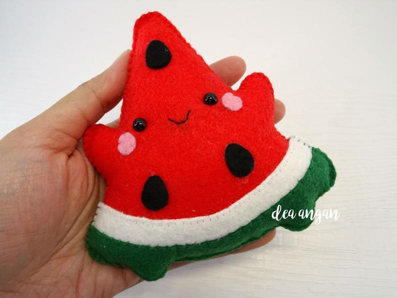 PDF Pattern Kawaii Felt Strawberry and Watermelon. Felt Food. Plushies