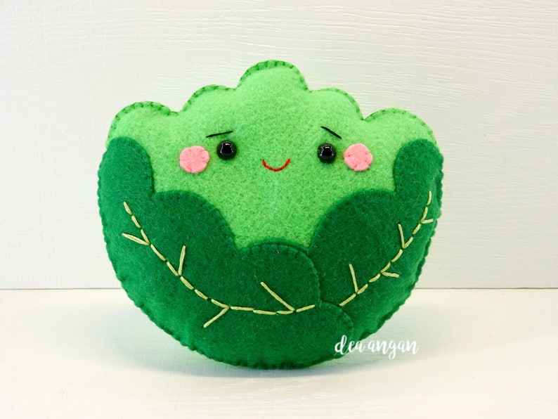 PDF Pattern: Kawaii Felt Vegetables Set. Play Food. Felt Food. Plushies Kawaii. Plushies Pattern. Felt Patterns Instant Download. image 5