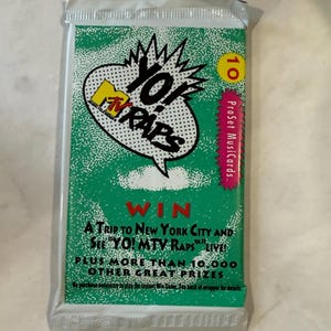 Vintage Yo! MTV Raps MusiCards 90s Trading Cards Unopened Packs from 1991