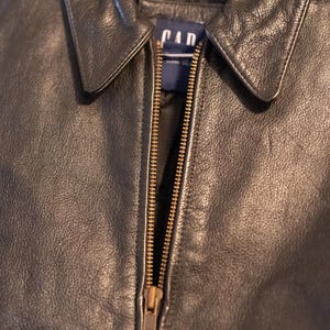 ジャケット・アウター 90s old gap leather bomber jacket fits L Vintage Gap Brown Leather Bomber Jacket Mens Large Quilted
