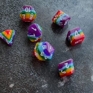 Proud Hearts Dice - LGTBQ+ | Rainbow Dice Set