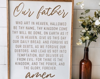 The Lord’s Prayer sign - our father sign - scripture sign