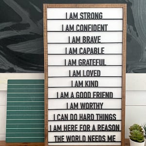 Kids daily affirmation sign