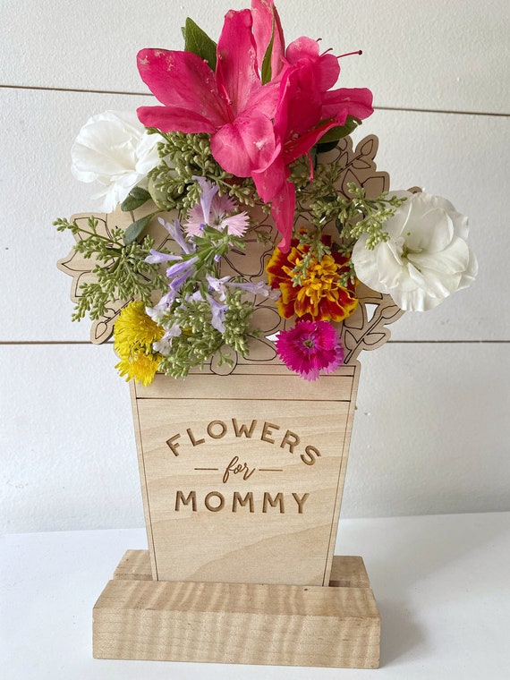 Handpicked Flower Vase Hand Picked Flower Holder Flowers for Mommy Mothers  Day Spring Flowers 