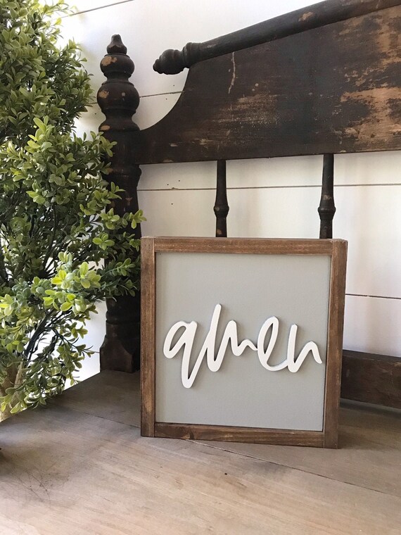 Amen sign - home decor - 3d laser sign
