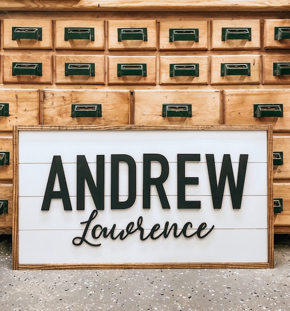 Nursery sign - personalized nursery sign - baby sign - baby shower - nursery name - wooden sign - handmade - laser cut sign