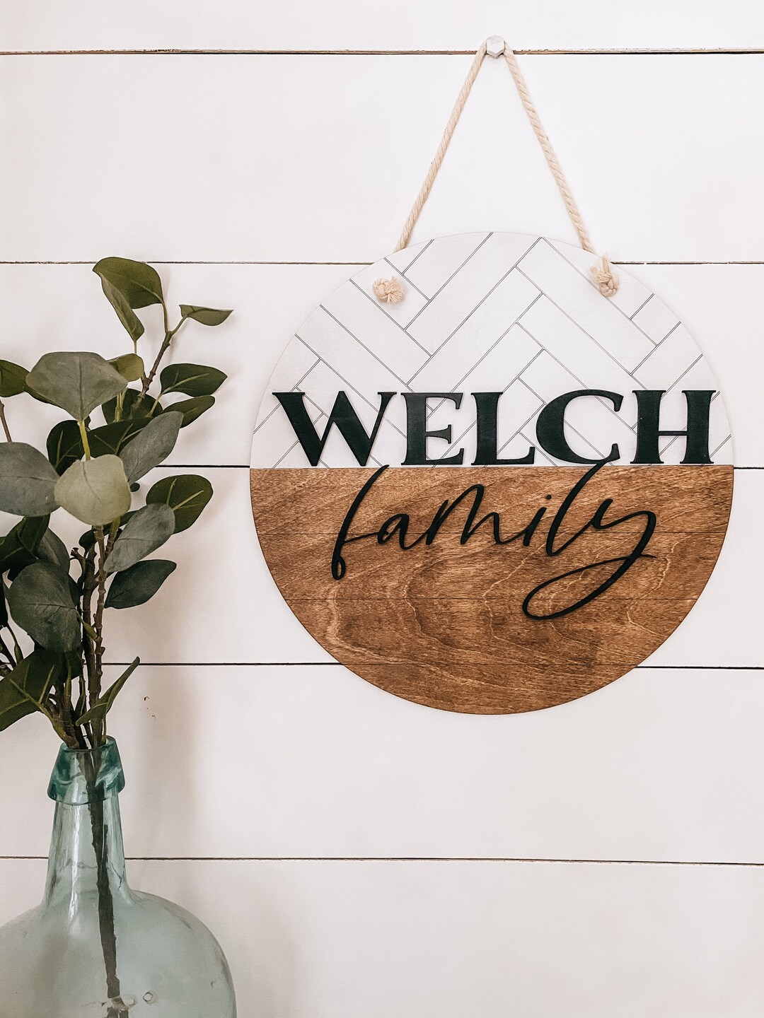 Personalized Family Sign - Name Sign - Door Hanger - Last Name Door ...