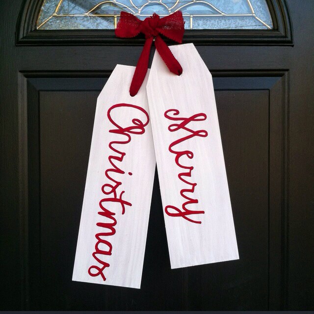 Front Door Decoration  Merry Christmas Door Decor  Christmas Door
