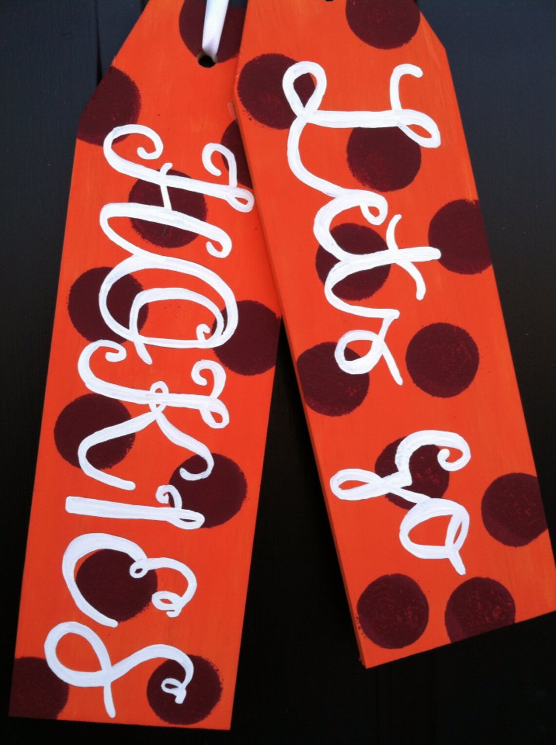 Front Door Decoration Door Hanger Virginia Tech Door Tags Etsy