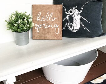 Hello spring - spring sign - spring decor