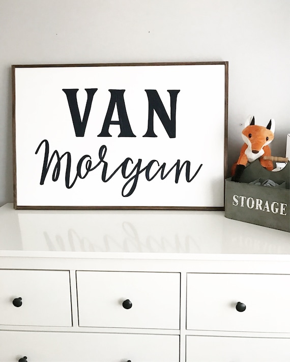 Nursery sign - personalized name sign - baby boy - baby girl - baby shower - wooden sign