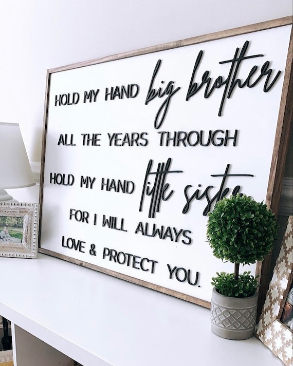 Brother and sister sign -