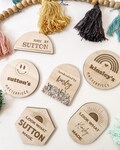 Personalized magnets - kids magnets - look what I made magnets - engraved magnets - back to school magnets