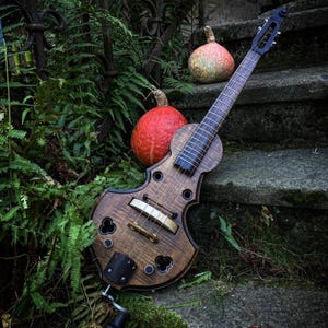 Electric hurdy-gurdy guitar