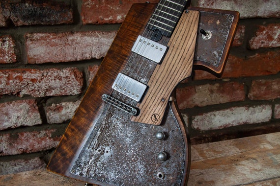 Psychologisch handboeien opbouwen Aangepaste elektrische gitaar. Handgemaakte gitaar. - Etsy België