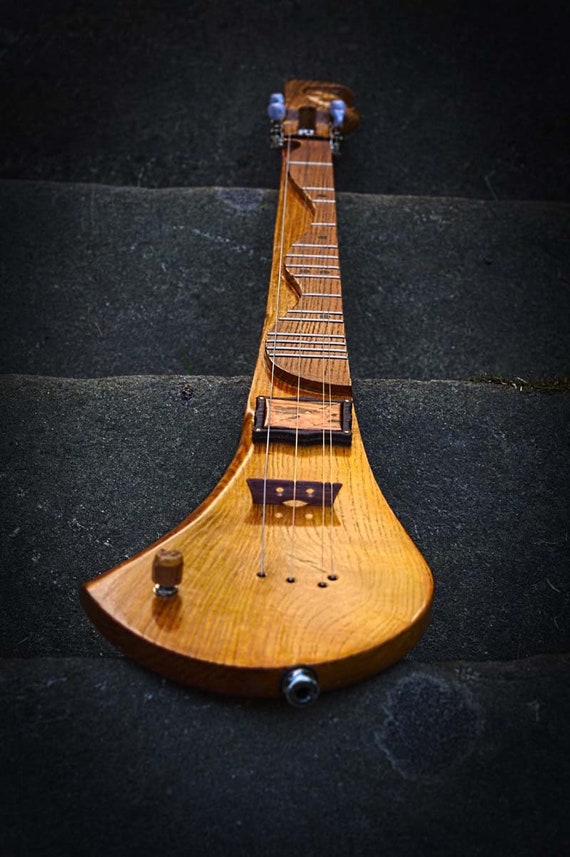 Electric Dulcimer. Solid Body Mountain Dulcimer. 4 Strings. Etsy UK