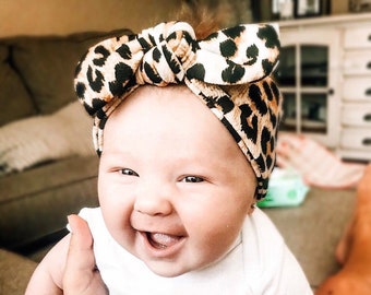 Cheetah Textured: Flat Bow Headband