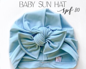 SWIM Aqua Sun Hat: w/ Flat Bow
