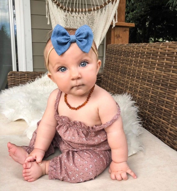 denim headband for baby