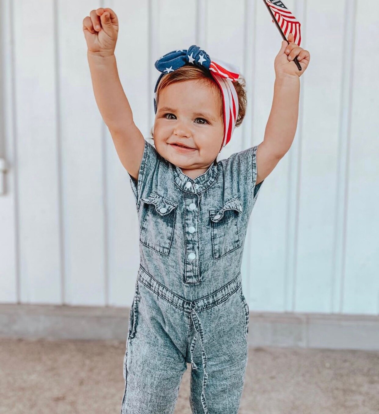 American USA Flag: Top Knot (1 headband)