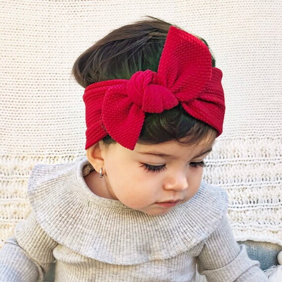 red baby headwrap