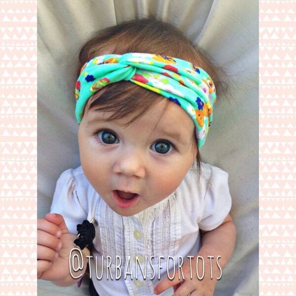 Summer floral baby turban