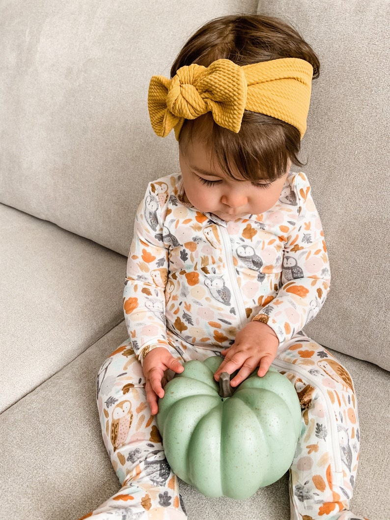 Mustard Textured top knot headband baby headband golden Etsy