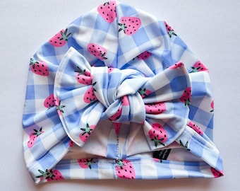 SWIM Strawberry Picnic Sun Hat : SPF 50, baby sun hat, toddler sun hat, baby beach hat