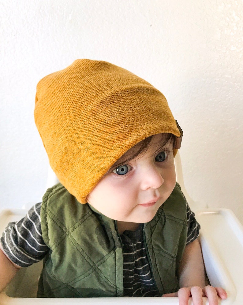 Mustard Knit Beanie newborn beanie infant beanie boy Etsy