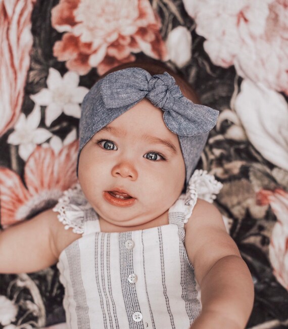 denim headband for baby