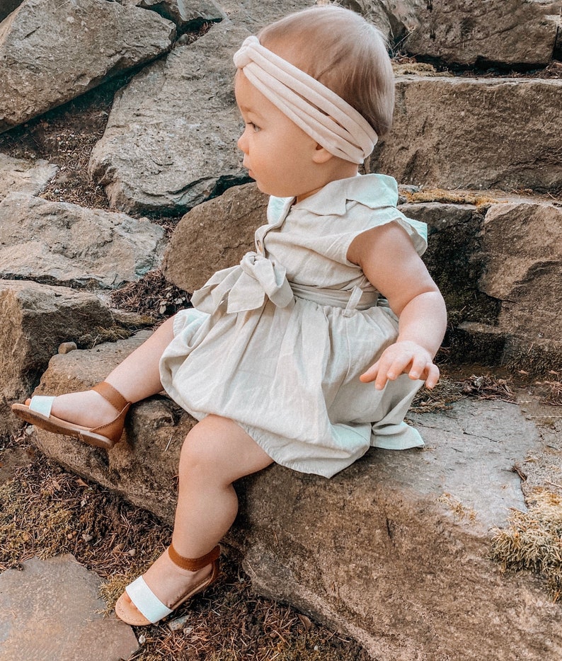 mom and me knotted headbands matching set matching Natural Sailors knot: Mommy /& Me set {2 items} cream neutral light beige oatmeal