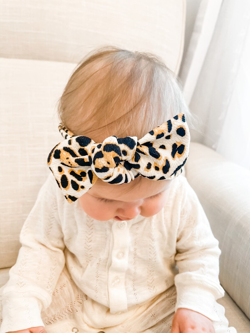 Cheetah Textured: Flat Bow Headband image 7