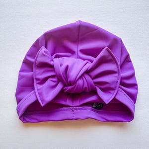 SWIM Bright Purple Sun Hat: SPF 50, baby sun hat, baby swim turban, toddler sun hat, newborn sun hat