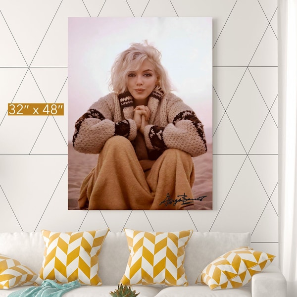 Marilyn Monroe Last Photo, Canvas Print, Wall Art, Canvas Print, Santa Monica Beach Wall Art,By George Barris, Iconic Hollywood Print