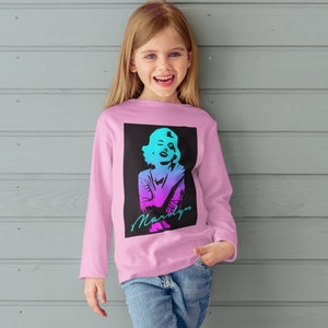 Marilyn Monroe Gradient Pop Art Kleinkind Langarm T-Shirt, T-Shirt, Trendy Kindermode, süßes Kleinkind Top, modisches Kinder Top, Wunschliste