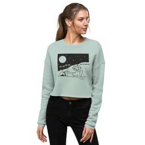 Marilyn Monroe Mulholland Moonlighting Pop Art Crop Top Sweatshirt