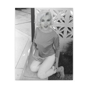 Stampa su tela di Marilyn Monroe, arte murale vintage, arredamento per la casa, foto di Marilyn Monroe, stampa murale, arte murale di grandi dimensioni, glamour hollywoodiano, Norma Jean