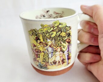 Handmade flower fairy mug, fairy orchestra, 300ml/10fl oz mug, fairy cup