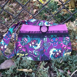 New Ooak hand made Disney villain handbag Ursula,  Evil queen, Cruella deville,  Maleficent,  Scar, makeup bag