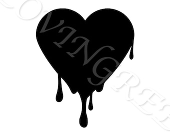 Holographic Heart Drip Decal, Dripping Heart Sticker, Heart Drip Decal, Drip Heart,  dripping heart decal, Drip Heart Sticker