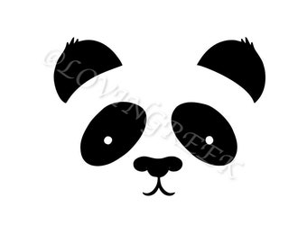 Panda Vinyl, Panda Decal, Panda Face, Car Decal, Laptop Decal, Window or Bumper Sticker, Panda Car Sticker, Panda face decal, Panda vinyl